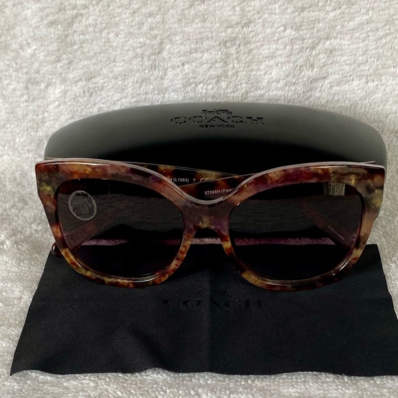 NWT COACH PETAL TORTOISE L1083 SUNGLASSES & CASE - Picture 11 of 15